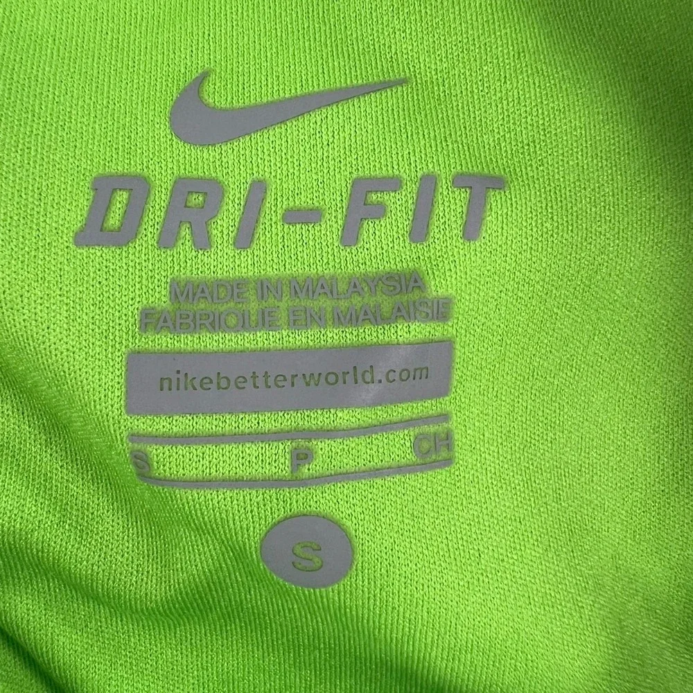 Nike Shorts Dri-Fit Womens Size Small Green Striped Lined Athletic Activewear